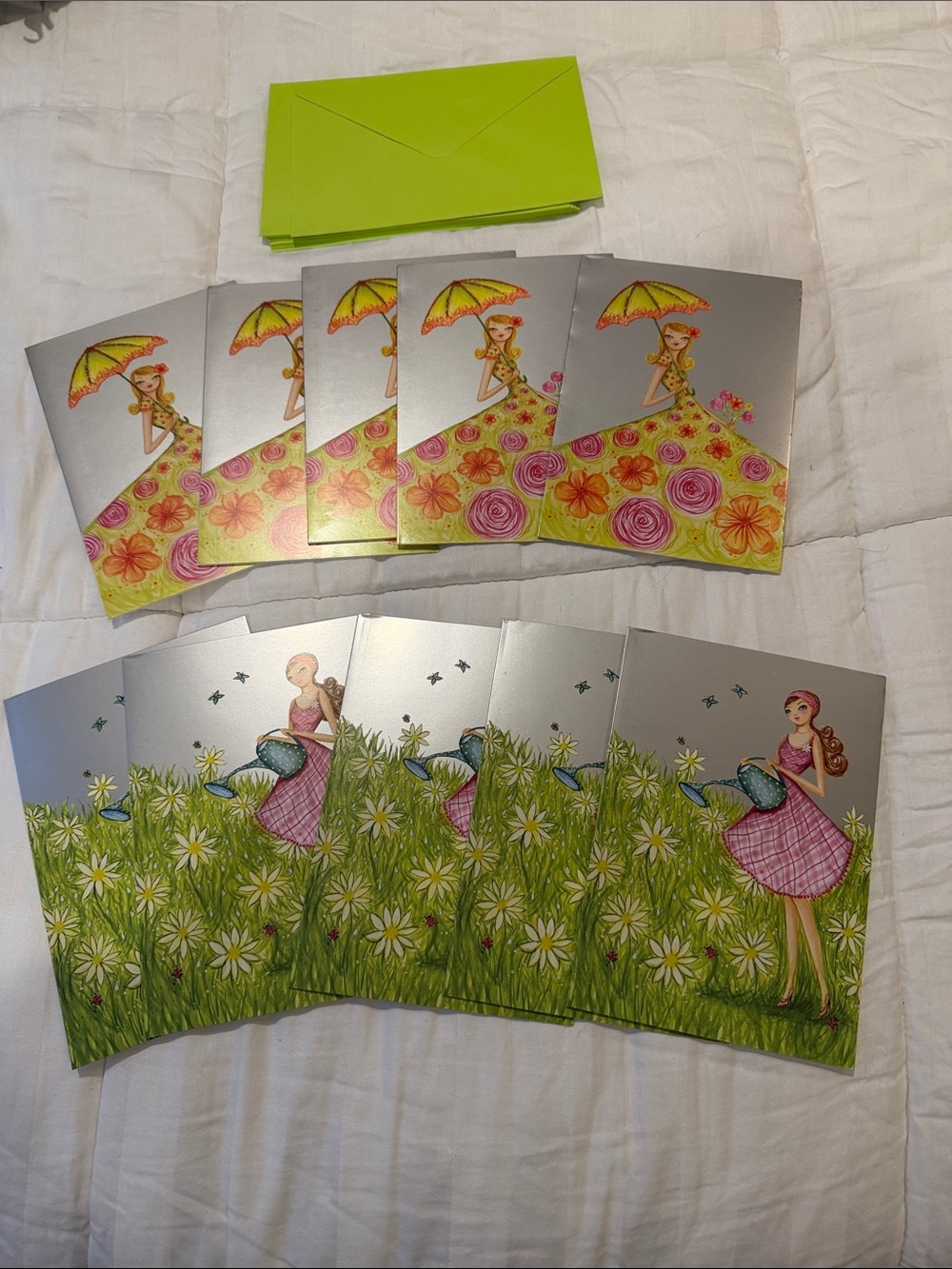 Papyrus set of ten Floral Garden Greeting Cards with envelopes